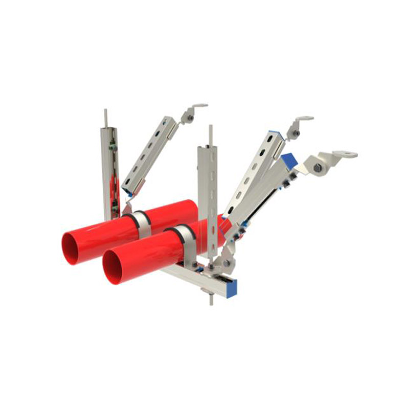 Bidirectional seismic support bracket